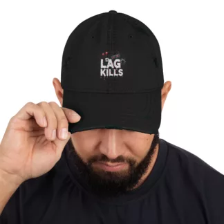Lag Kills distressed Dad Hat