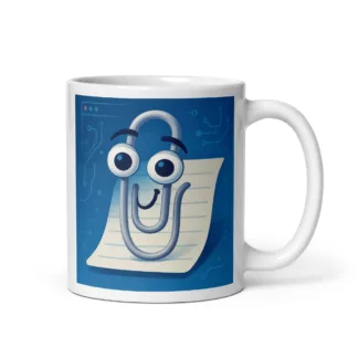 Clippy (by Copilot) white mug