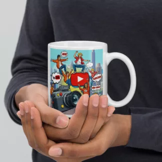 Youtube by Gemini White glossy mug